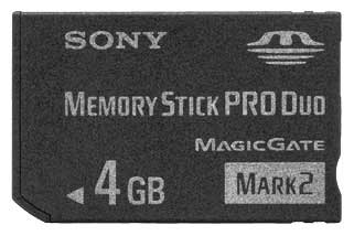 ����� ������ sony Memory Stick Sony Pro Duo mark2 4GB ��� ������� ��������� Sony PSP Slim